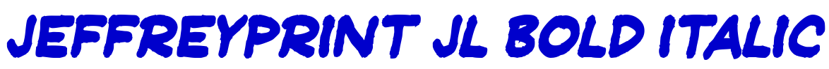 JeffreyPrint JL Bold Italic шрифт